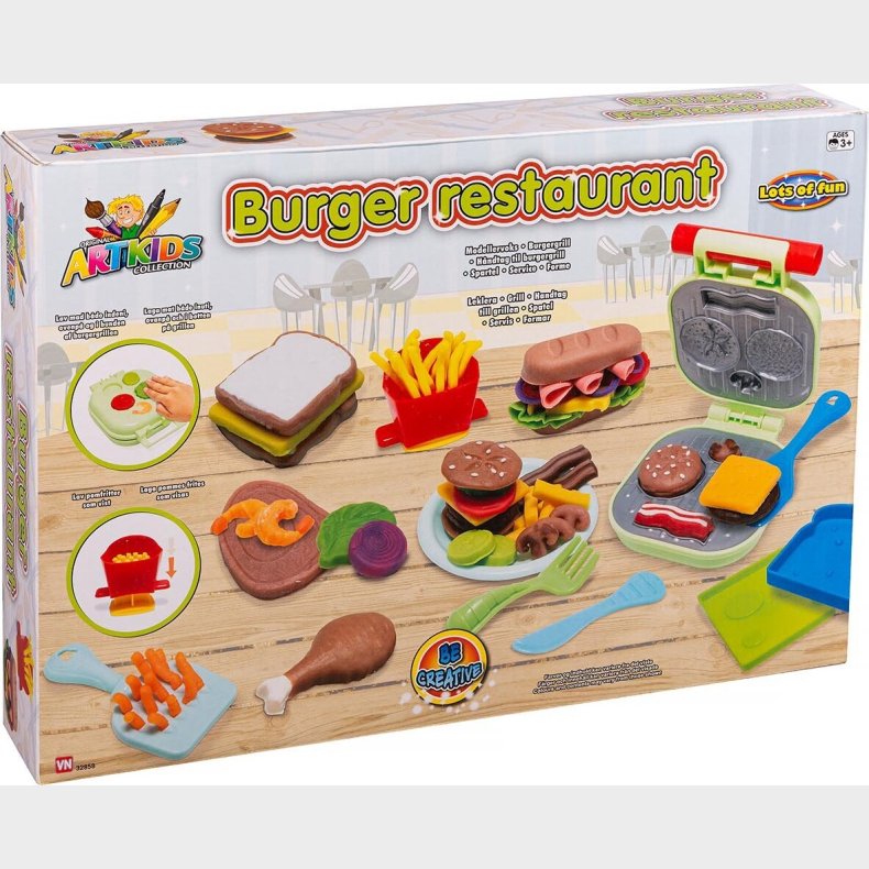 Artkids - Modellervoks St Med Tilbehr- Burger Restaurant