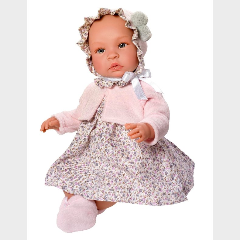 As dukke 46 cm. Leonora - Med kjole og cardigan