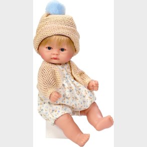 Asi - Bonbonc�n Baby Dukke - Dreng - Blond H�r Og Beige Strik