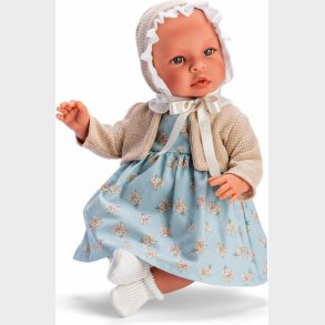 Asi - Leonora Baby Dukke - Pige - 46 Cm - Kyse Og Blomsterkjole