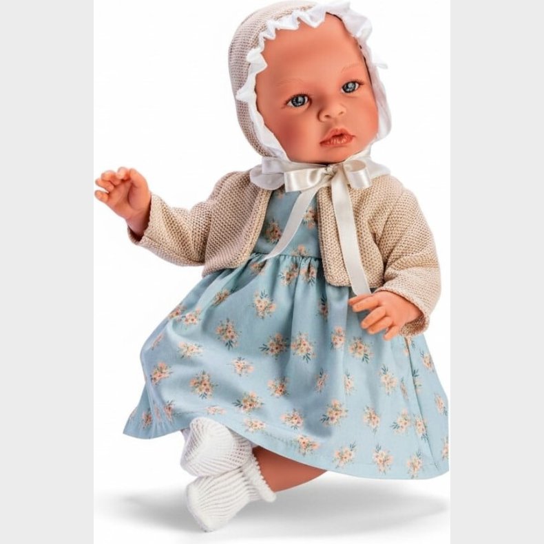 Asi - Leonora Baby Dukke - Pige - 46 Cm - Kyse Og Blomsterkjole