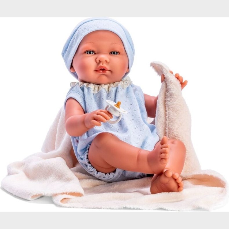 Asi - Pablo Baby Dukke - Dreng - 43 Cm - Lysebl�t T�j Med T�ppe