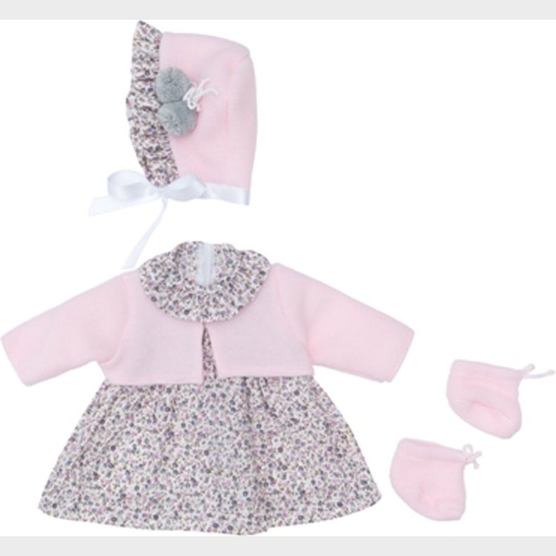 Asi - Dukket�j - Leonora - Til Dukker P� 46 Cm - Rosa Blomstret