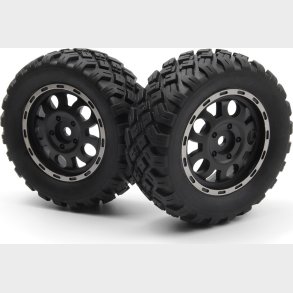 Assembled Wheel & Tyre Set (2pcs) - 540451 - Blackzon