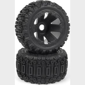 Assembled Wheel & Tyre Set (tpr/2pcs) - Mv151063 - Maverick Rc