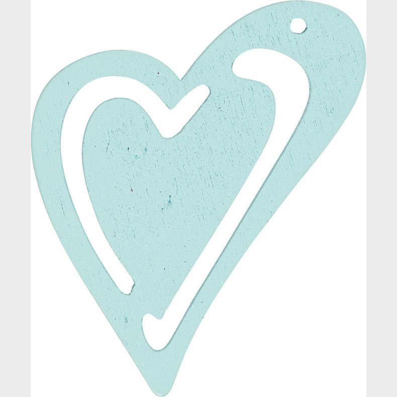 Asymmetrisk Hjerte - Str. 55x45 Mm - Tykkelse 2 Mm - Turkis - 10 Stk.