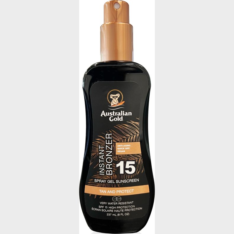 Australian Gold - Instant Bronzer Spf 15 Spray Sunscreen 237 Ml