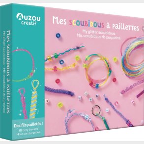 Auzou - Aktivitetsst - Glitter Scoubidou Flettearmbnd