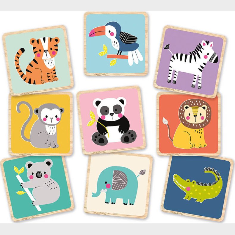 Auzou - Huskespil Af Tr - Vilde Dyr