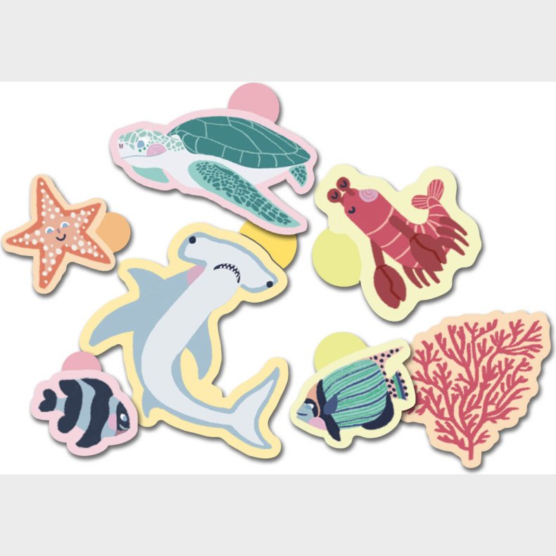 Auzou - Mine Frste Klistermrker - Havets Dyr