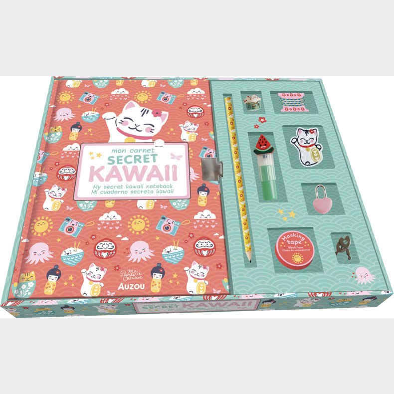 Auzou - Mit Kontor - Kawaii Notesbog Med Ls