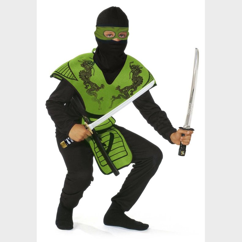 Udkldning, Ninja Kostume Grn - Legekammeraten.dk