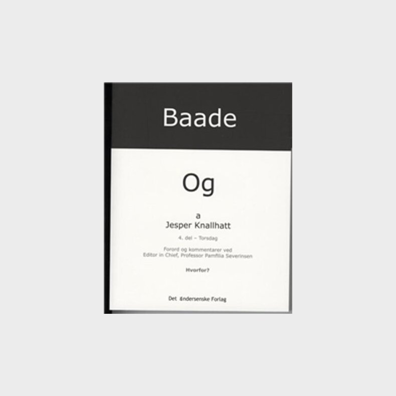 Baade - Og Torsdag - Jesper Knallhatt - Bog