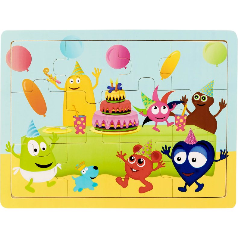 Babblarna puslespil m. 12 brk -Babblarnas fest