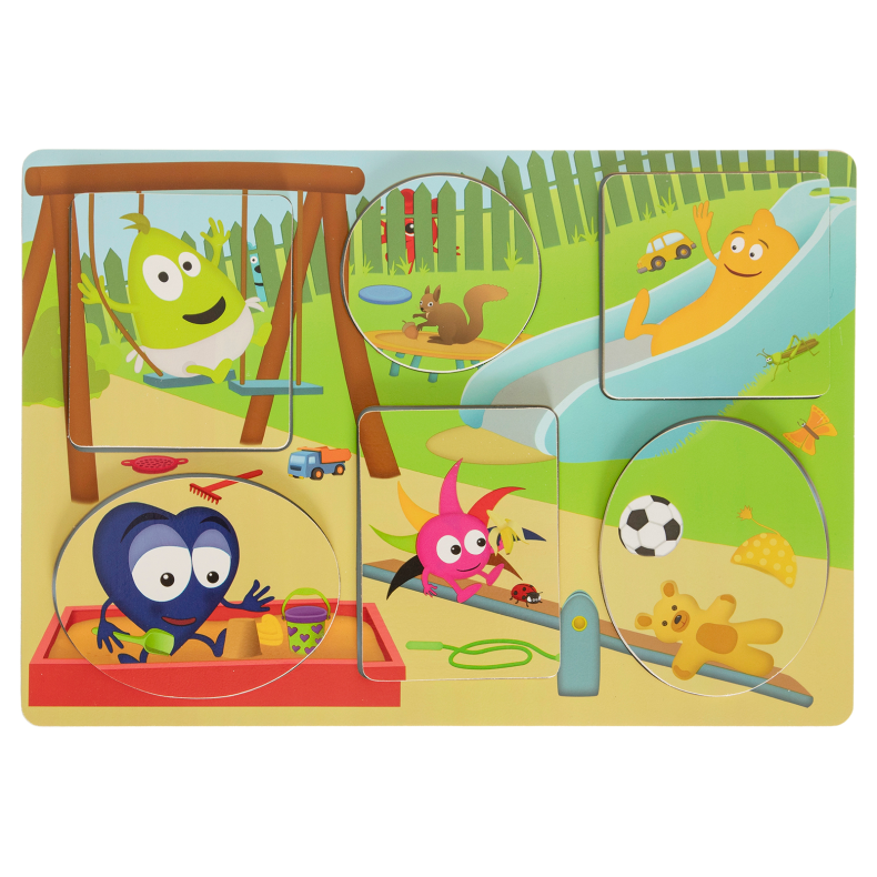 Babblarna 2-i-1 puslespil - Legeplads
