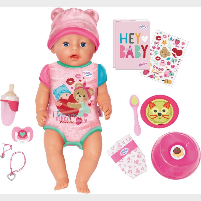 Baby Born - Emma Baby Dukke - 43 Cm - Pige - Pink Med Tilbeh�r