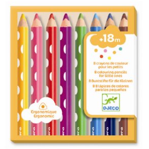 Djeco | Baby-farveblyanter 8 stk. - Fra 18 mdr.