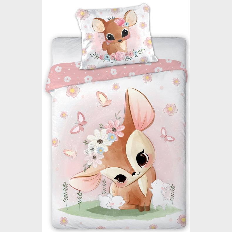 Baby hjort Junior Sengetj 100x135 cm - 100 procent bomuld
