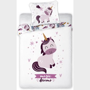 Baby Magisk Unicorn Junior Sengetj 100x135 cm - 100 procent bomuld