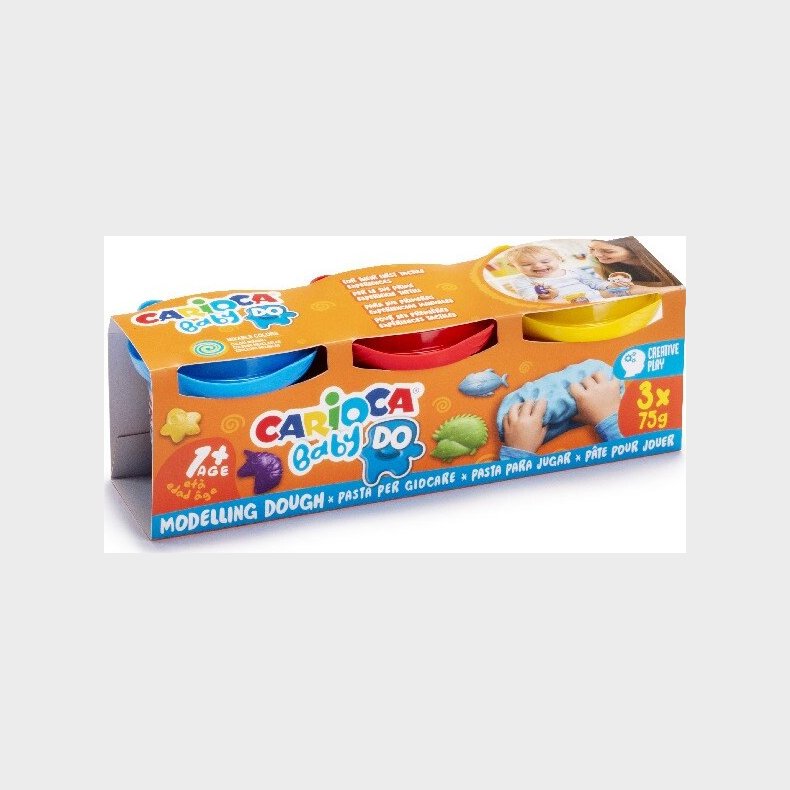 Carioca Baby - Modellervoks - Bl�, R�d Og Gul - 3x75 G