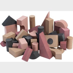 Babytrold - Byggeklodser I Skum - Dusty Rose