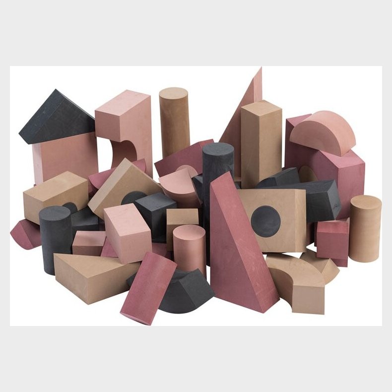 Babytrold - Byggeklodser I Skum - Dusty Rose