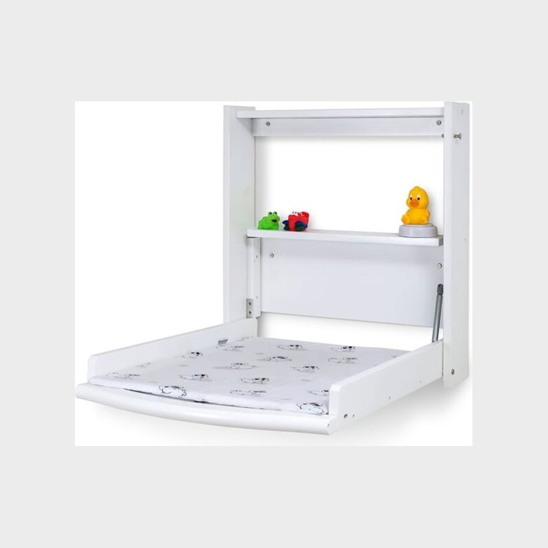 Babytrold - Vghngt Puslebord Inkl. Madras - Hvid