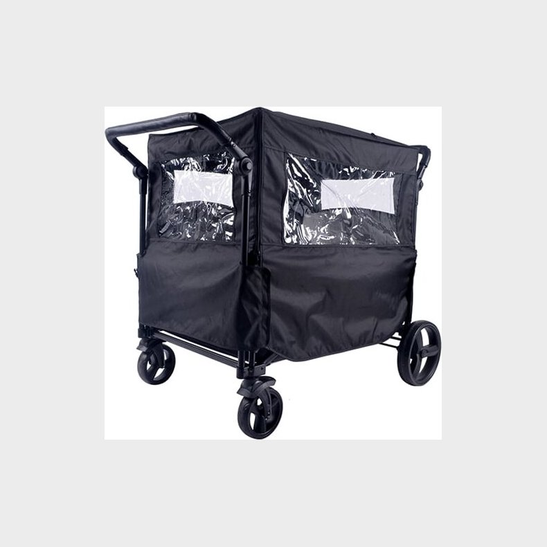 Babytrold - Regnslag Til Fun Klapvogn - Sort