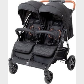 Babytrold - Os2 Tvillinge Klapvogn - Sort