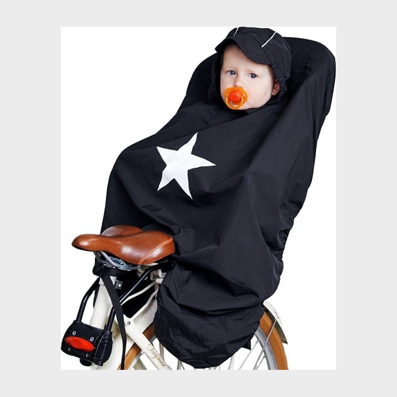Babytrold - Regnslag Til Cykelstol - Sort