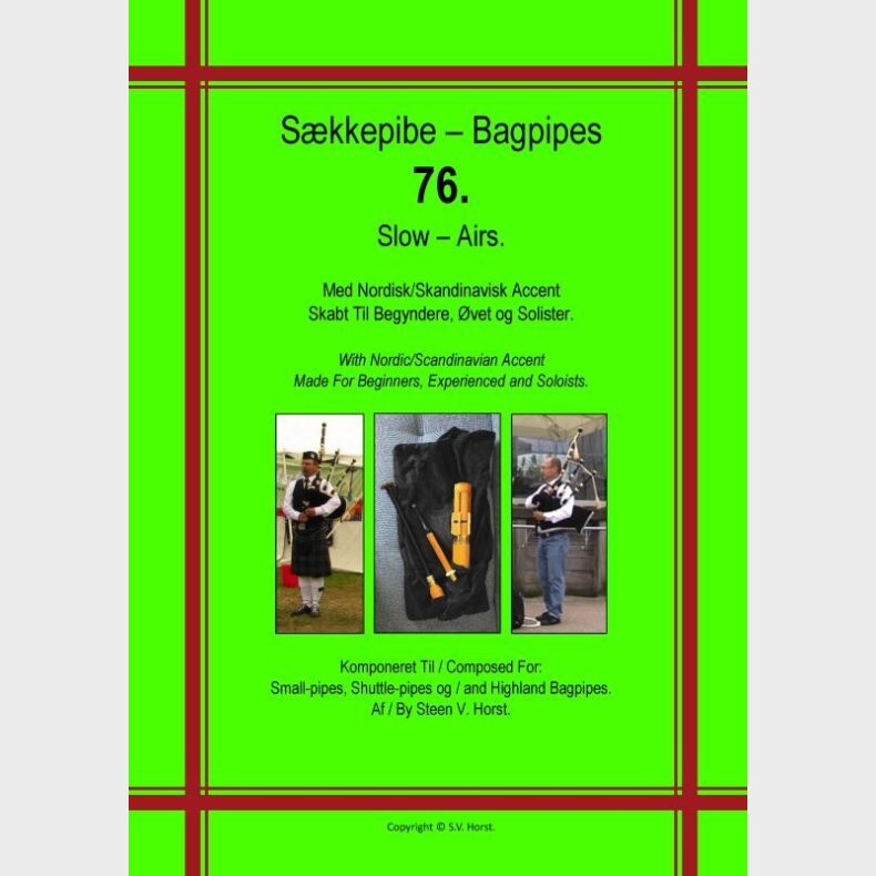 Bagpipes - 76. Slow Airs - Steen Vilhelm Horst - Bog
