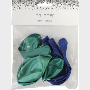Ballon 8 Stk 23 Cm Bl Metallic Mix - Scanseason