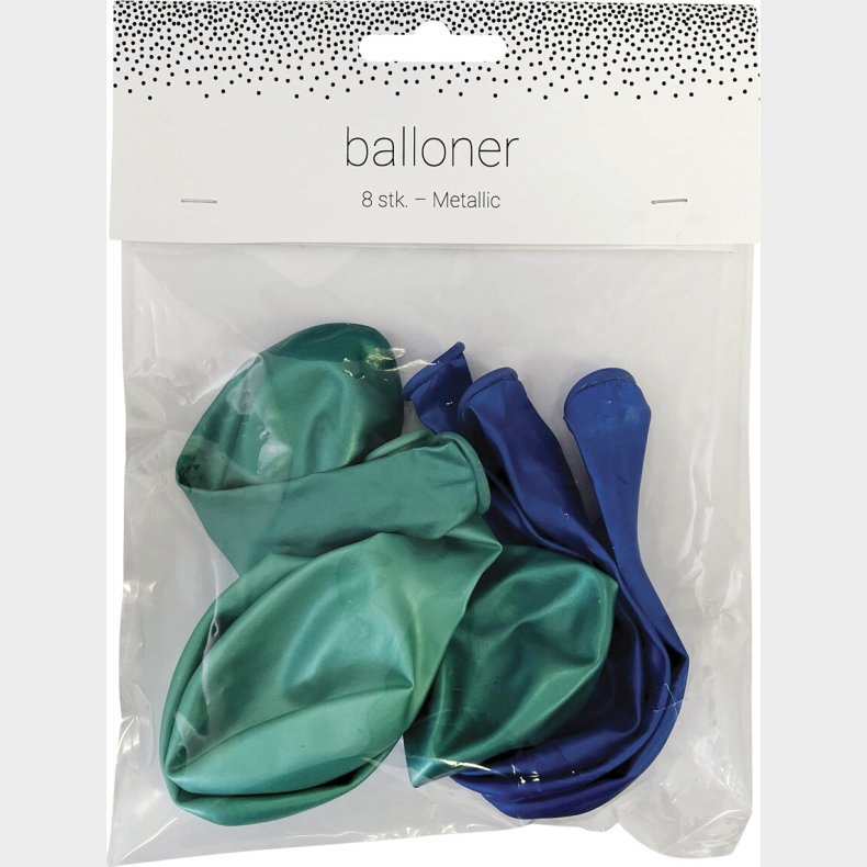 Ballon 8 Stk 23 Cm Bl Metallic Mix - Scanseason