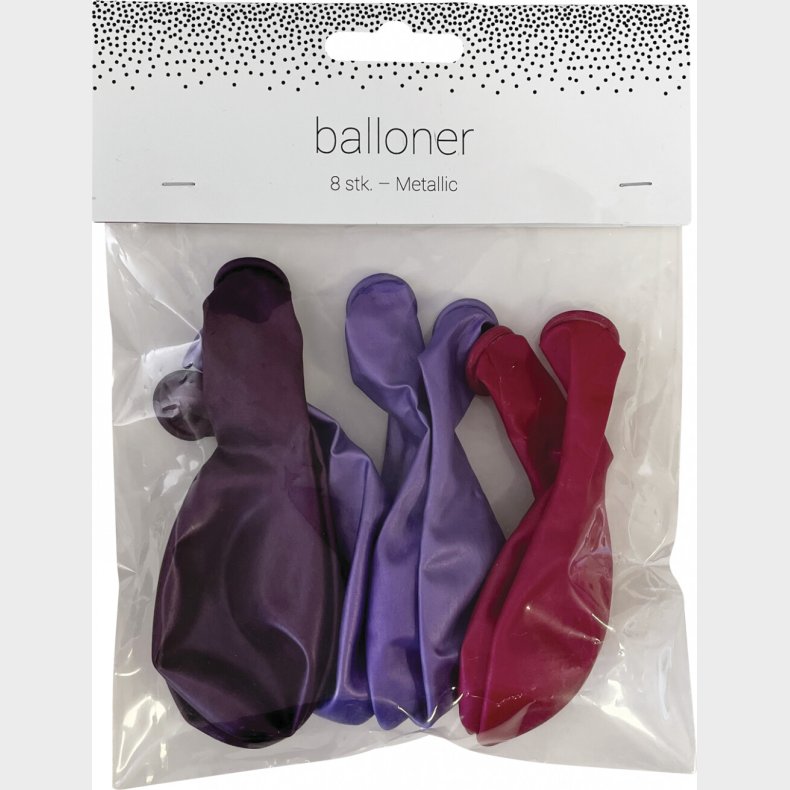 Ballon 8 Stk 23 Cm Lilla Metallic Mix - Scanseason