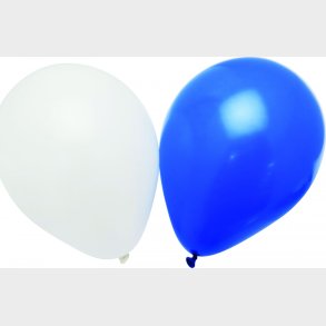 Ballon - Bl Og Hvid - 12 Stk 23 Cm - Scanseason