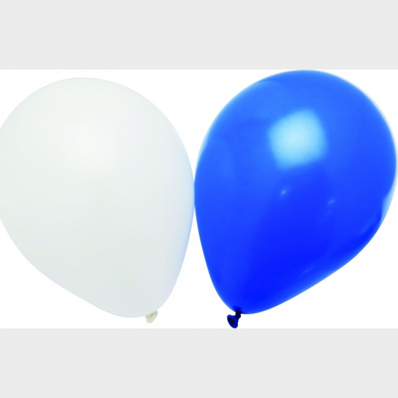 Ballon - Bl Og Hvid - 12 Stk 23 Cm - Scanseason