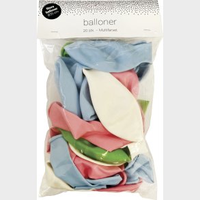 Ballon Kmpe 35 Cm - 20 Stk Multifarve - Scanseason