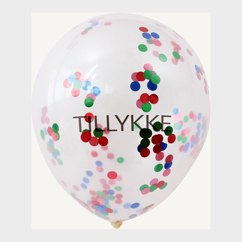 Ballon Tillykke - Latex - 30 Cm - 5 Stk - Scanseason