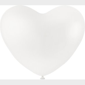 Balloner - Hjerter - Hvid - 8 Stk.