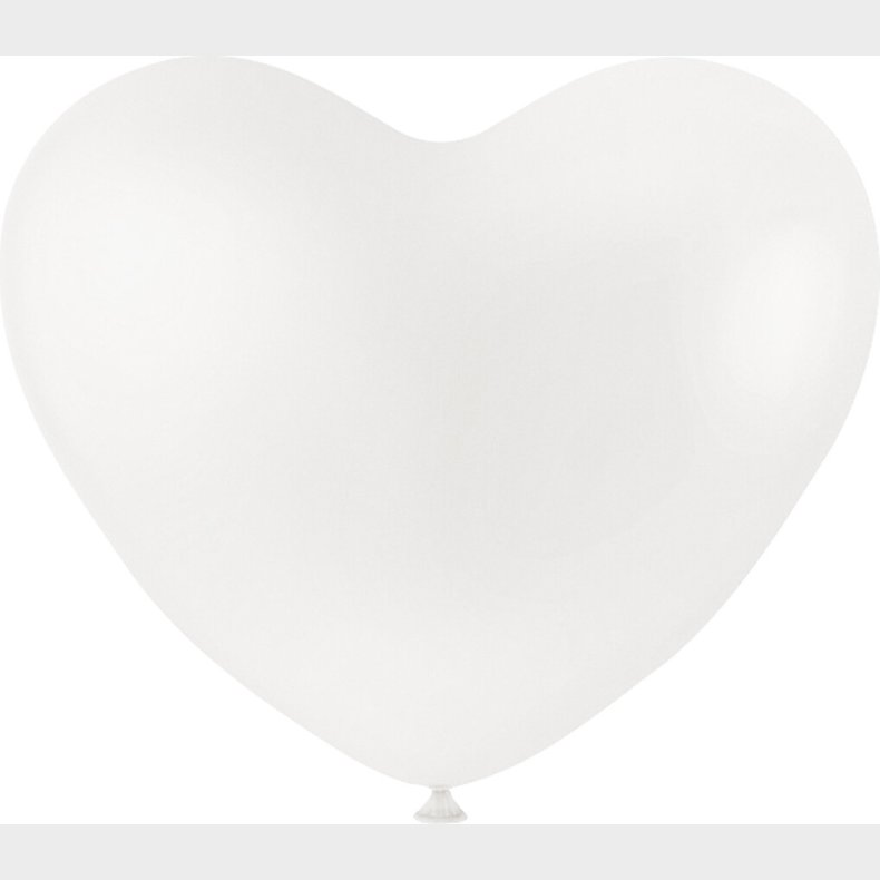 Balloner - Hjerter - Hvid - 8 Stk.