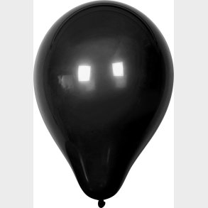 Sorte Balloner - Runde - 10 Stk