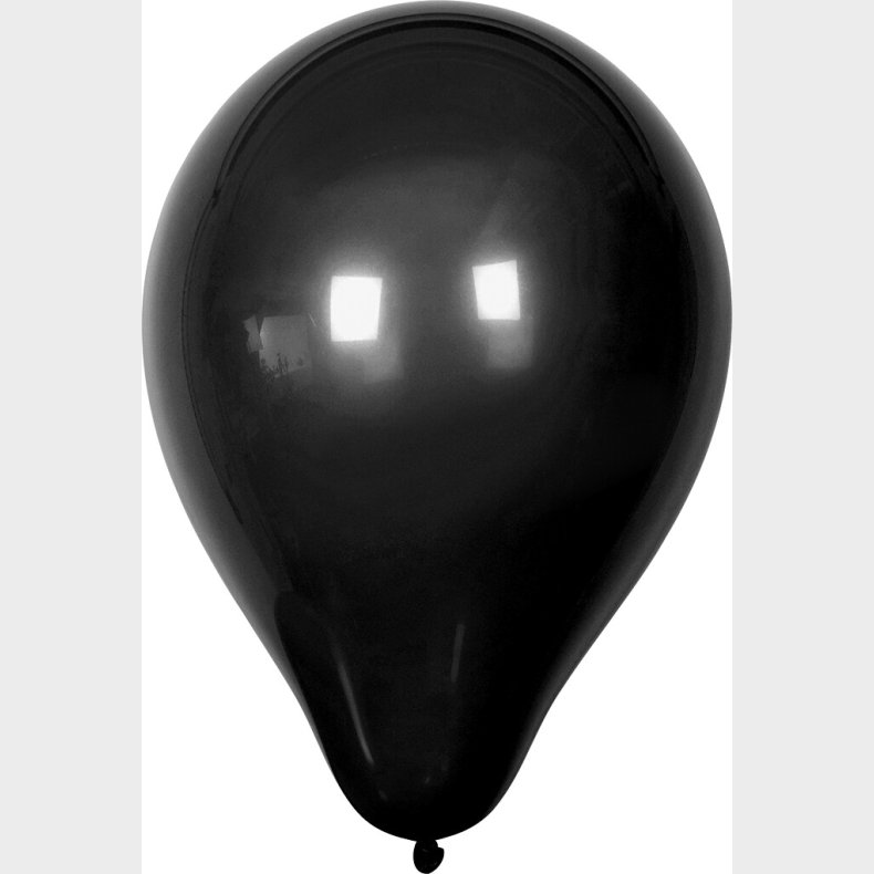 Sorte Balloner - Runde - 10 Stk