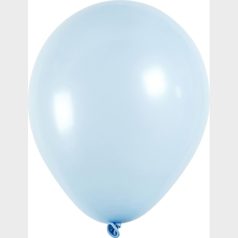 Lysebl Balloner - Runde - 10 Stk