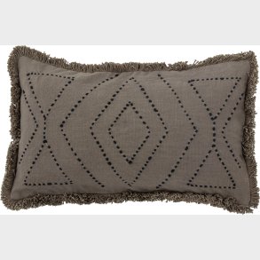 Bloomingville - Baloo Pude - Brun - Bomuld - 50x30 Cm