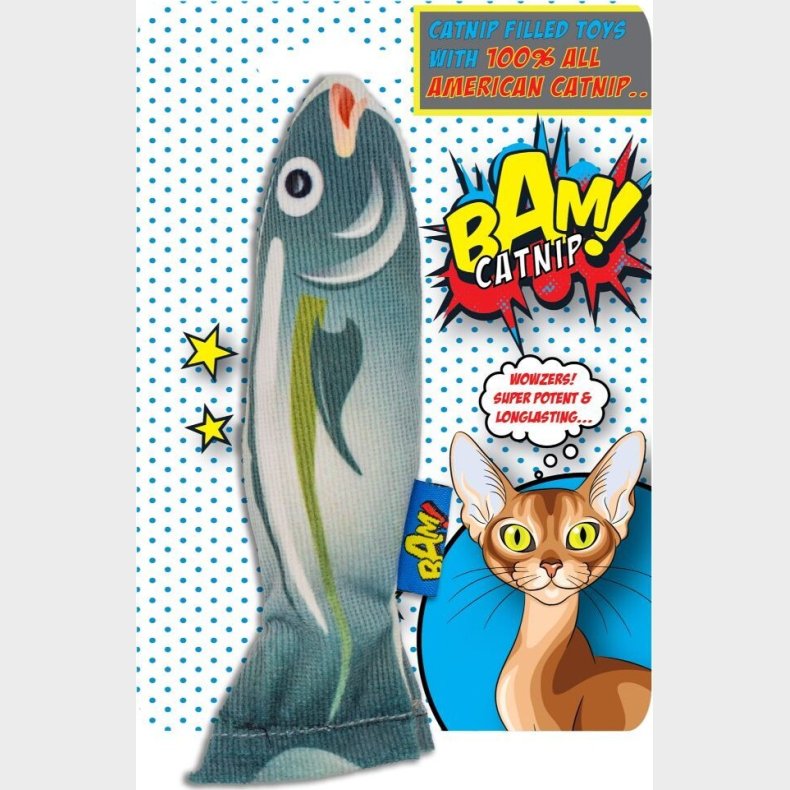 Bam! Catnip - Katteleget�j Med Katteurt - Fisk - 16 Cm