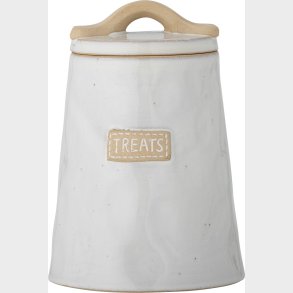 Bloomingville - Bandit Krukke Med Lg - Hvid - Stentj Keramik