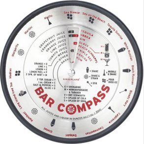 Kikkerland - Cocktail Bar Kompas Med 16 Opskrifter