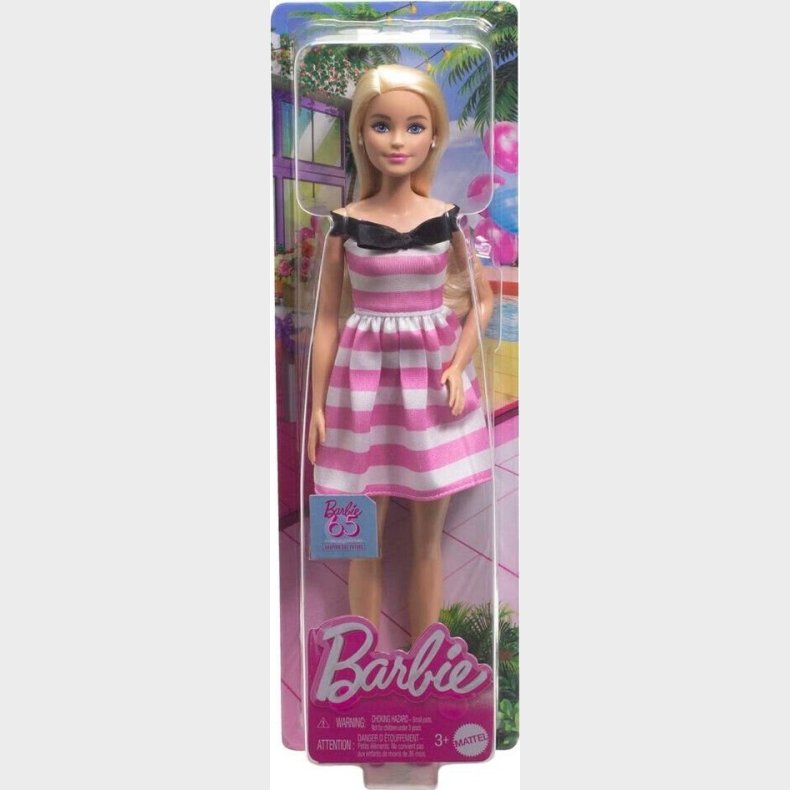 Barbie Dukke - Fashionista - Pink Kjole - 65th rs Jubilum