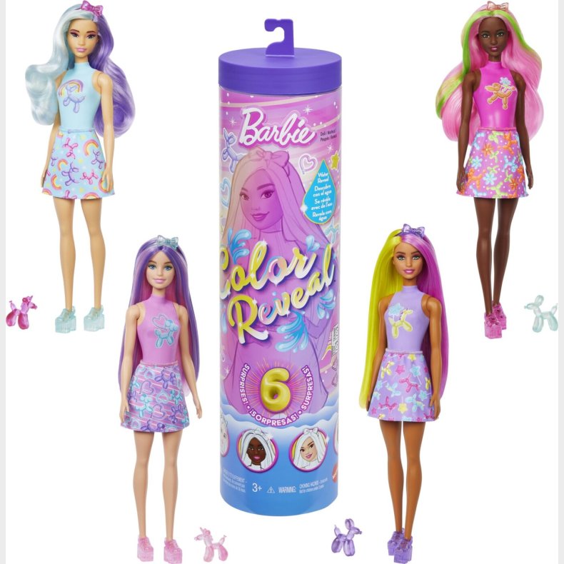 Barbie - Color Reveal Ballonfigurer - Assorteret
