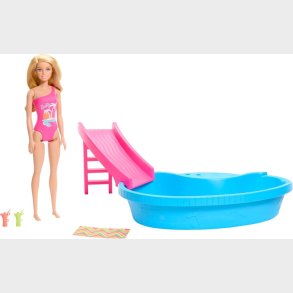 Barbie - Pool Leges�t Med Dukke Og Tilbeh�r